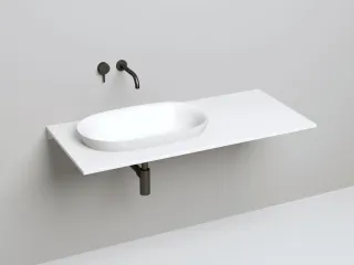 Полувстраиваемая раковина Salini Marea 01 S-Stone 1802201MRH 65см RAL снаружи